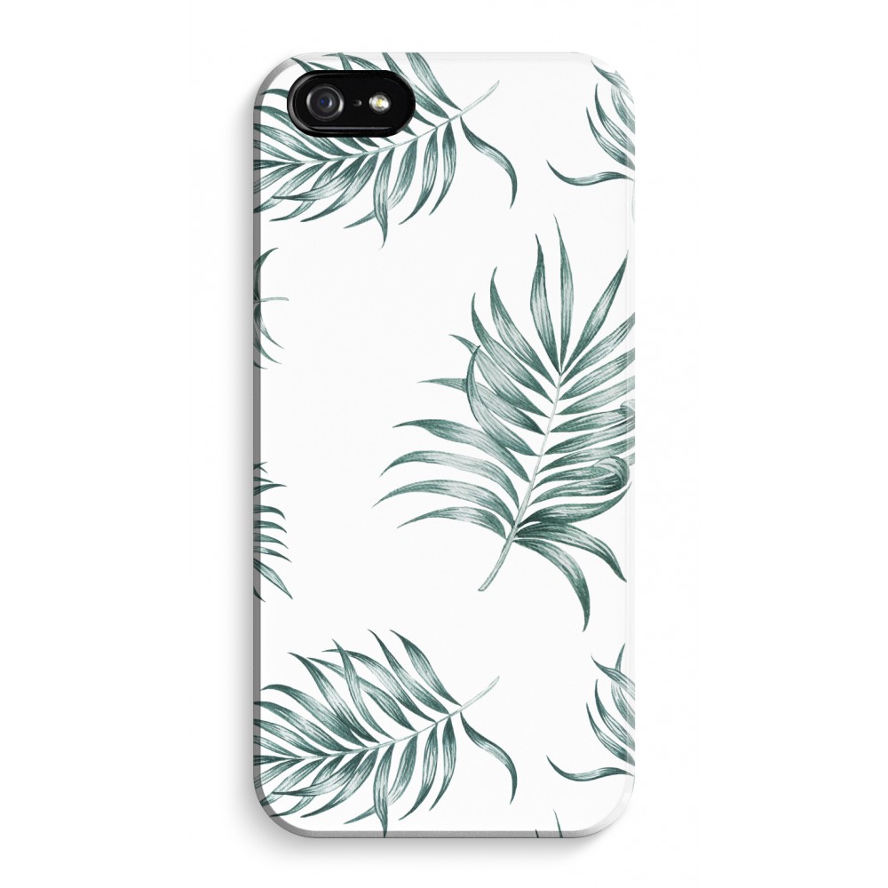 Apple Iphone 5C Volledig Geprint Hoesje Hard Glossy Simple Leaves apple kopen in de aanbieding