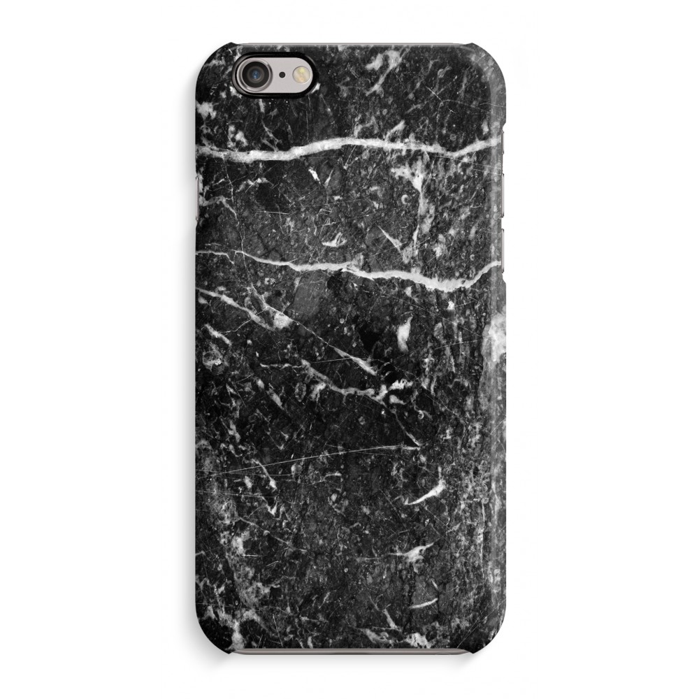 Apple Volledig Geprint Iphone 6 6S Hoesje Glossy Zwart Marmer apple kopen in de aanbieding