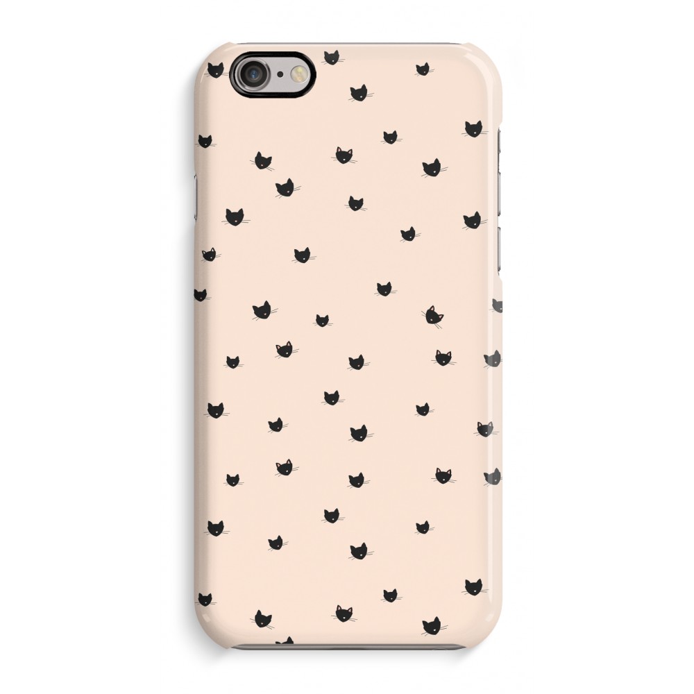 Apple Volledig Geprint Iphone 6 6S Hoesje Glossy Kleine Kattenkopjes apple kopen in de aanbieding