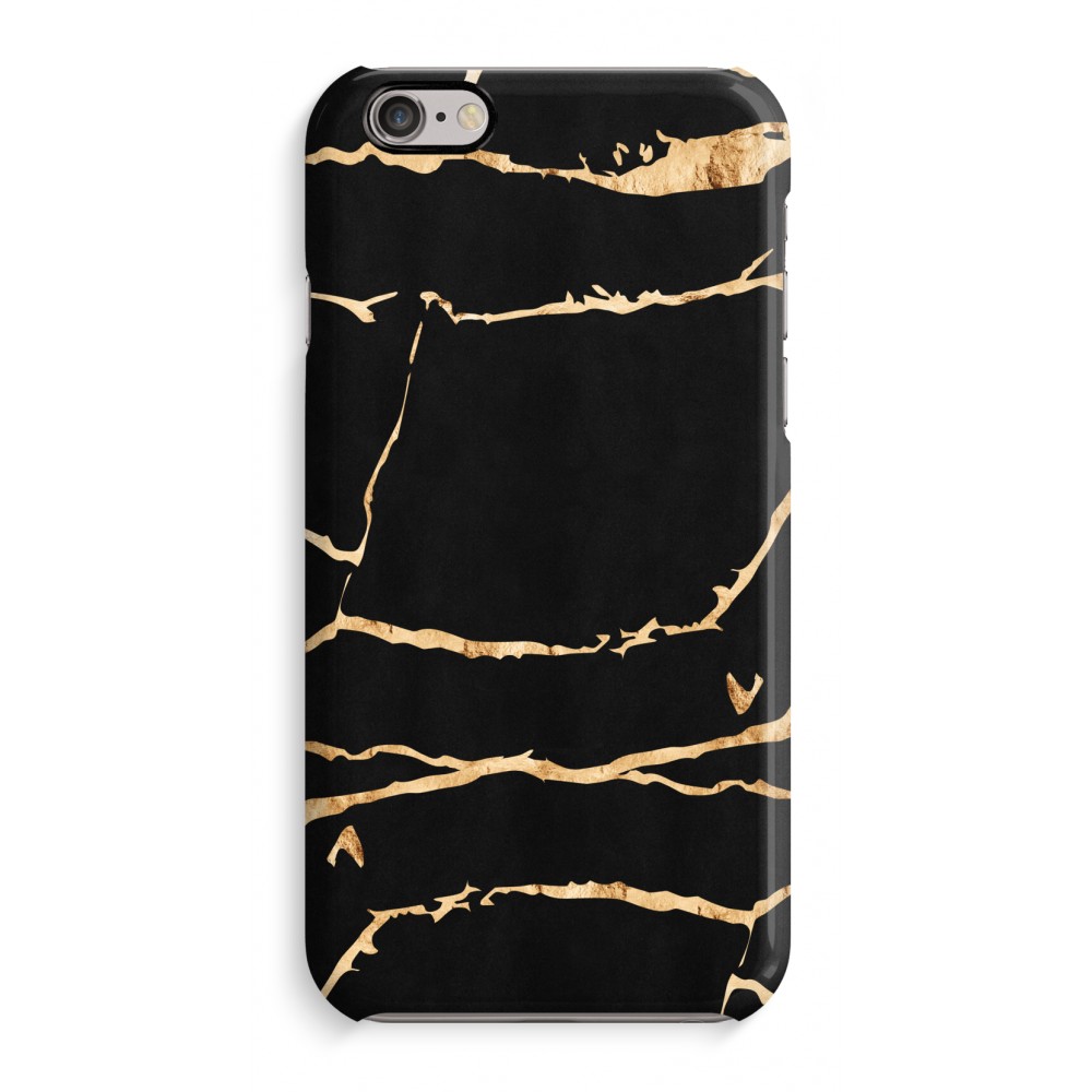 Apple Volledig Geprint Iphone 6 6S Hoesje Glossy Gouden Marmer apple kopen in de aanbieding