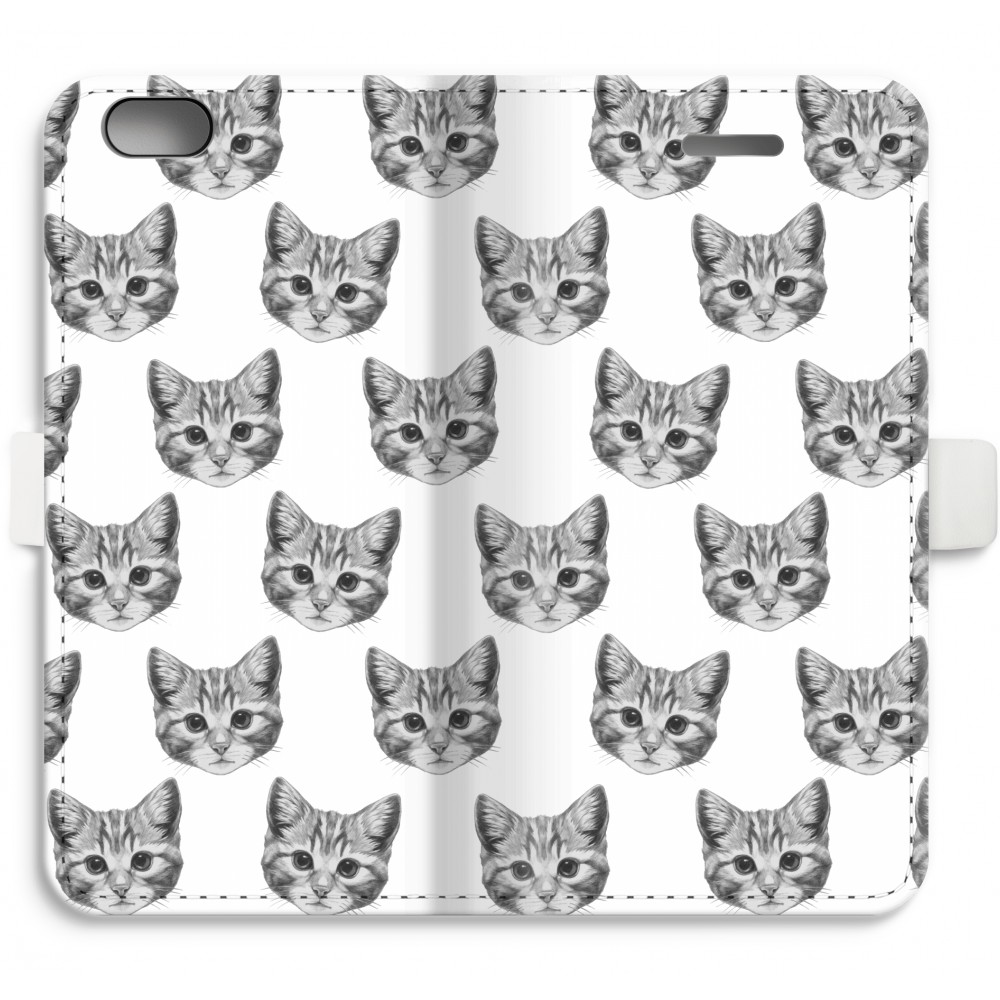 Apple Iphone 6 6S Volledig Geprint Flip Hoesje Kitten apple kopen in de aanbieding