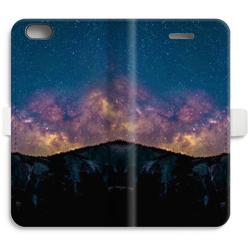 Apple Iphone 6 6S Volledig Geprint Flip Hoesje Travel To Space apple kopen in de aanbieding