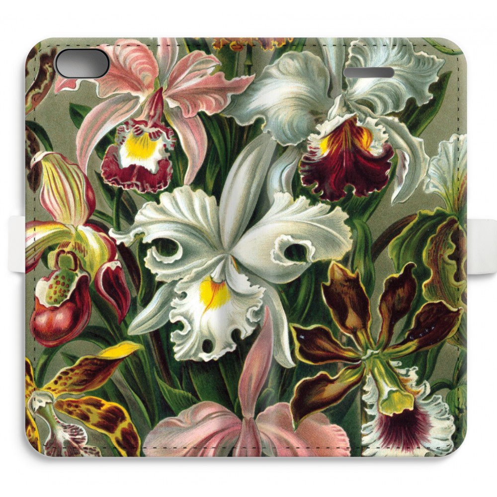 Apple Iphone 6 6S Plus Volledig Geprint Flip Hoesje Haeckel Orchidae apple kopen in de aanbieding