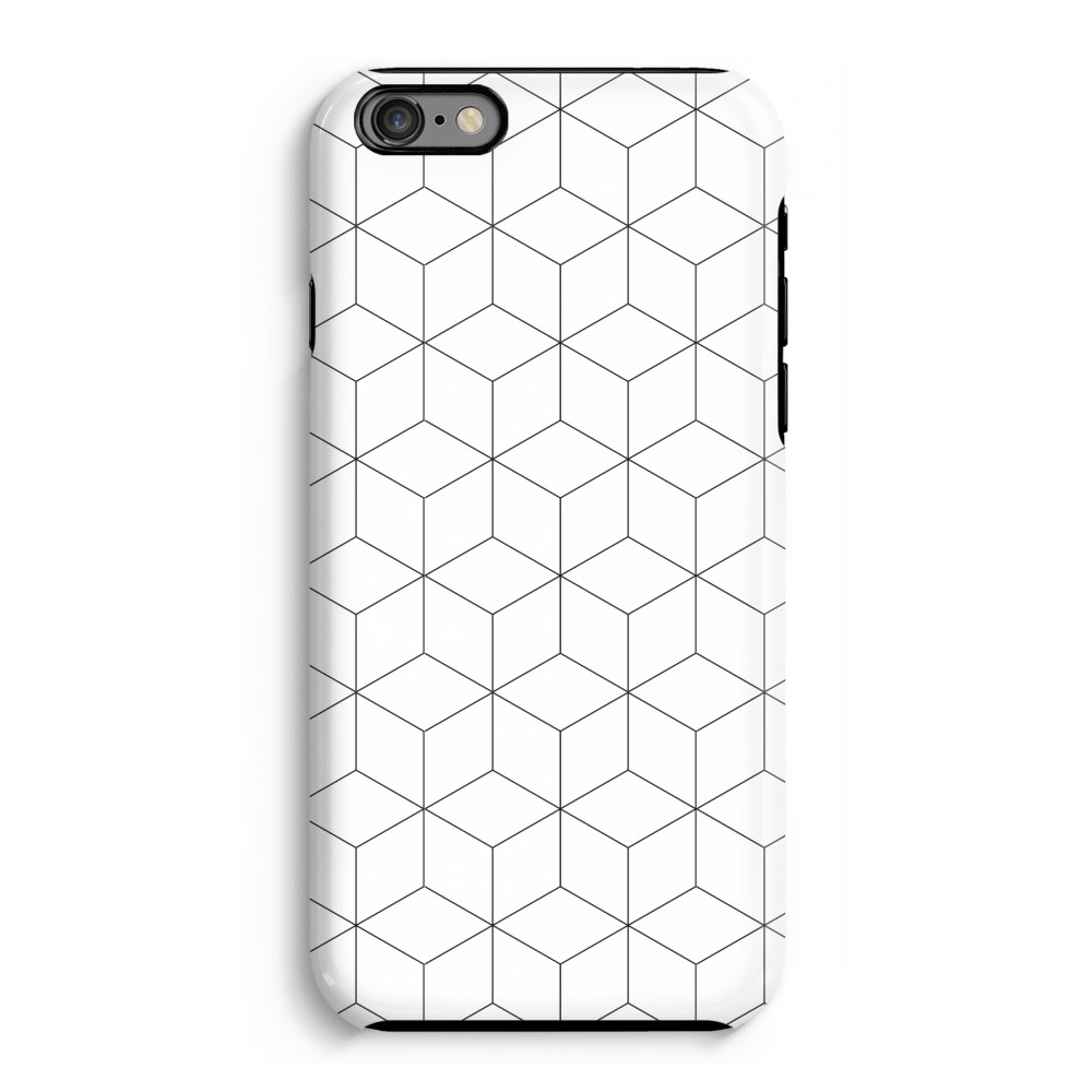 Apple Iphone 66S Plus Tough Case Zwart Witte Kubussen apple kopen in de aanbieding Apple Iphone 66S Plus Tough Case Zwart Witte Kubussen apple kopen in de aanbieding