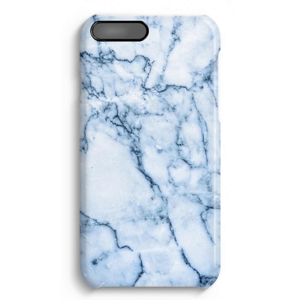 Apple Iphone 7 Plus Volledig Geprint Hoesje Hard Glossy Blauw Marmer apple kopen in de aanbieding
