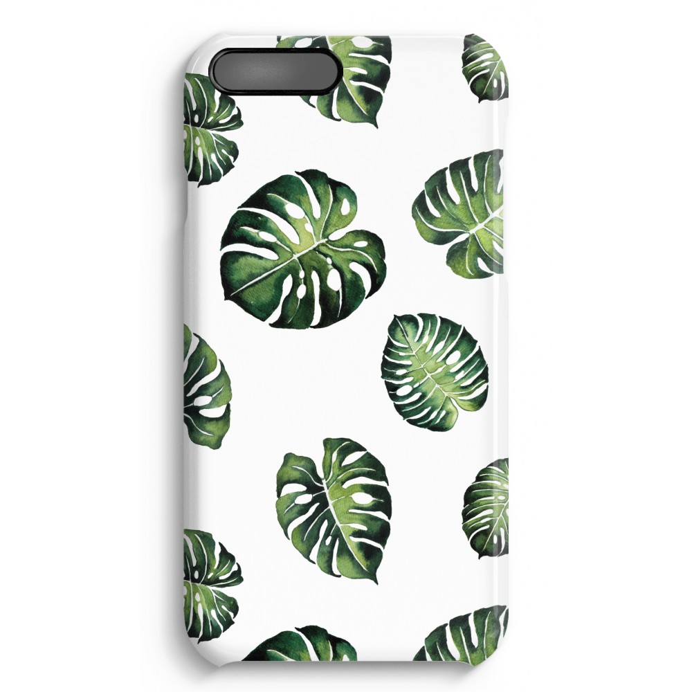 Apple Iphone 7 Plus Volledig Geprint Hoesje Hard Glossy Tropische Bladeren apple kopen in de aanbieding