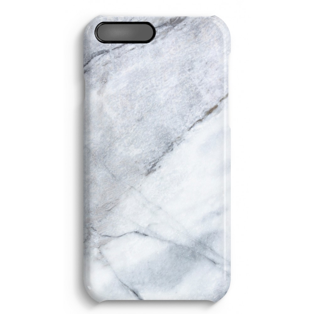 Apple Iphone 7 Plus Volledig Geprint Hoesje Hard Glossy Witte Marmer apple kopen in de aanbieding