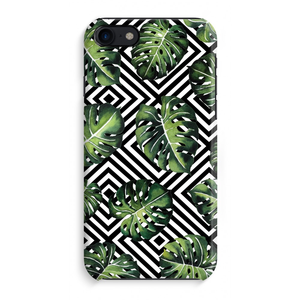 Apple Iphone 8 Volledig Geprint Hoesje Hard Glossy Geometrische Jungle apple kopen in de aanbieding