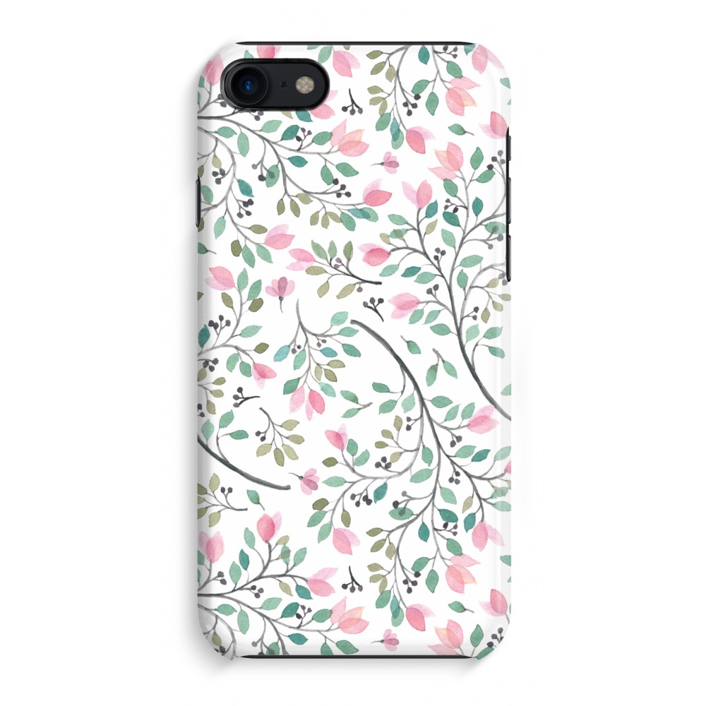 Apple Iphone 8 Volledig Geprint Hoesje Hard Glossy Sierlijke Bloemen apple kopen in de aanbieding