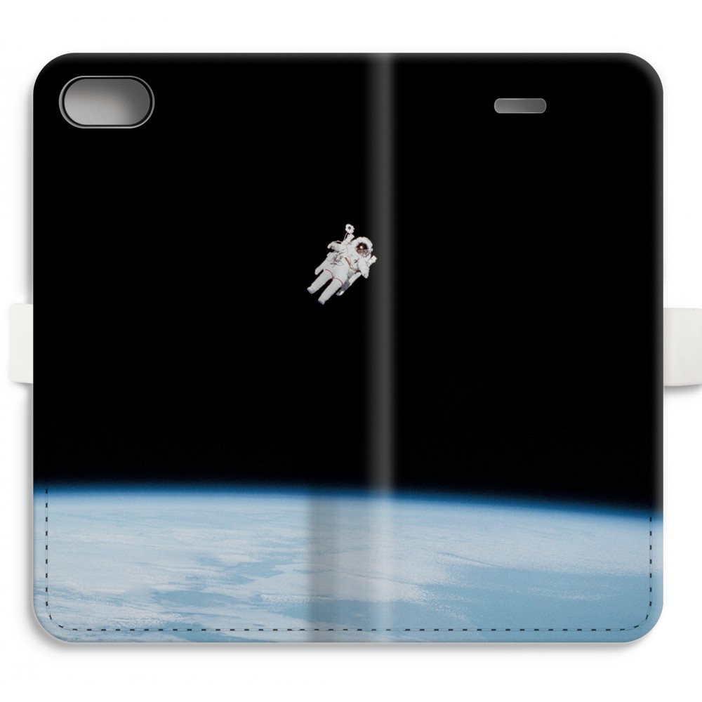 Apple Iphone 8 Volledig Geprint Flip Hoesje Alone In Space apple kopen in de aanbieding