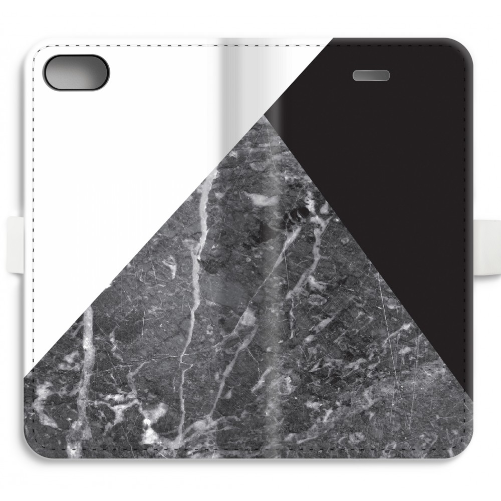 Apple Iphone 8 Volledig Geprint Flip Hoesje Combinatie Marmer apple kopen in de aanbieding