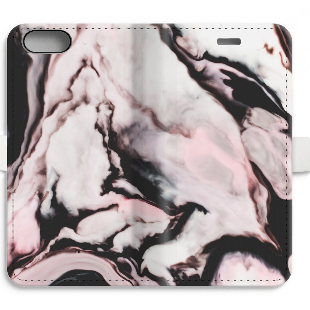 Apple Iphone 8 Plus Volledig Geprint Flip Hoesje Roze Stroom apple kopen in de aanbieding