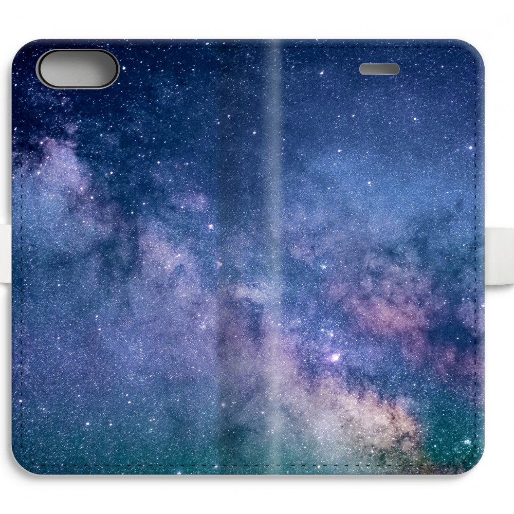 Apple Iphone 8 Plus Volledig Geprint Flip Hoesje Nebula apple kopen in de aanbieding