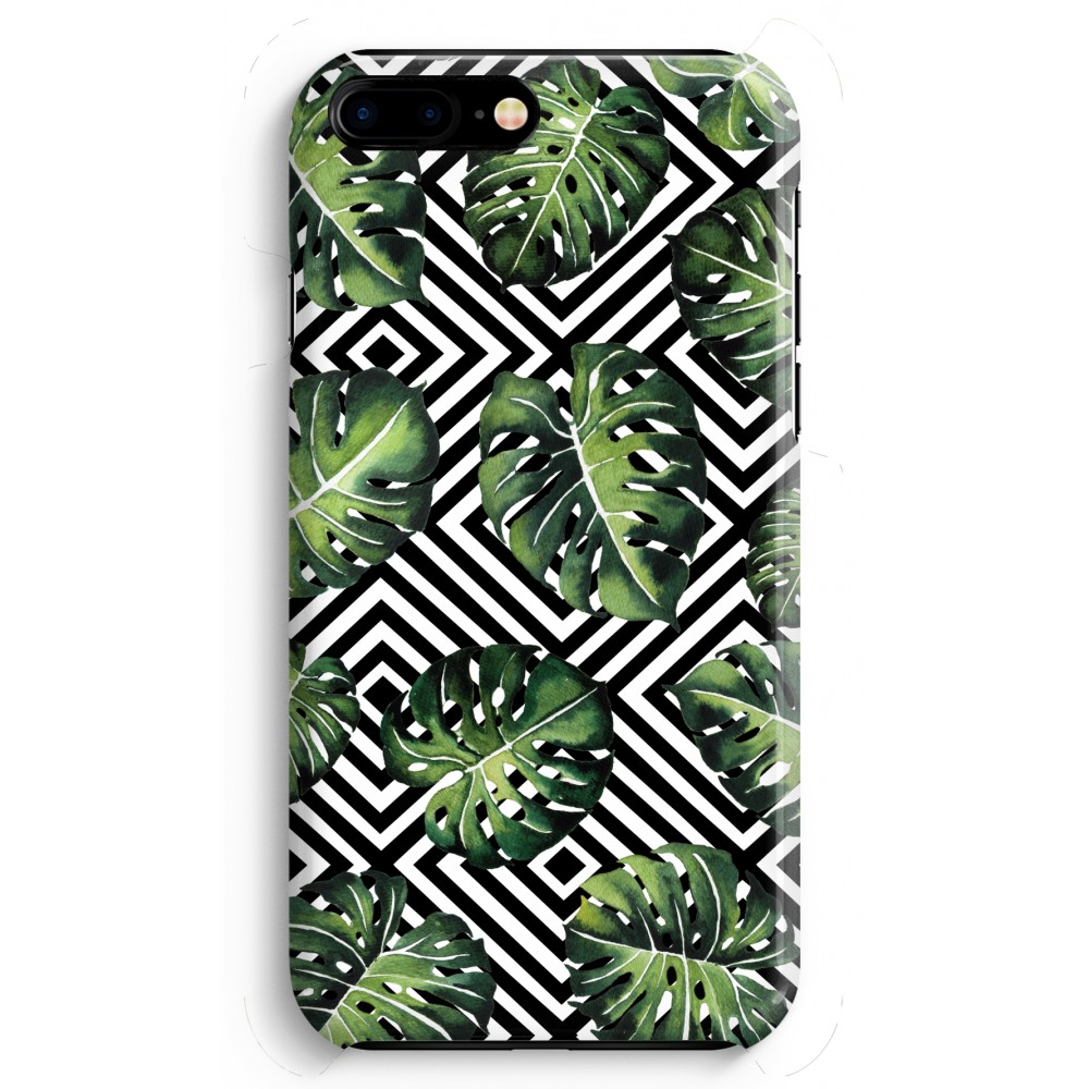 Apple Iphone 8 Plus Volledig Geprint Hoesje Hard Glossy Geometrische Jungle apple kopen in de aanbieding