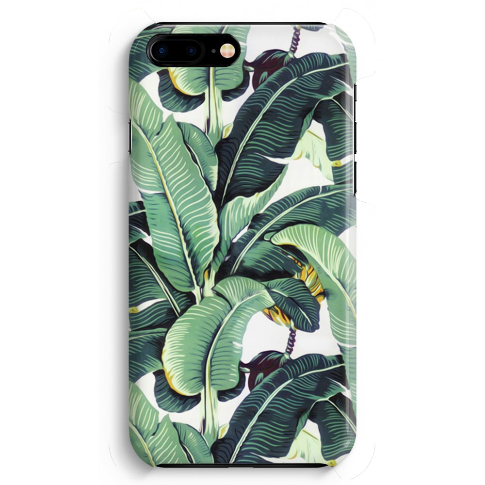 Apple Iphone 8 Plus Volledig Geprint Hoesje Hard Glossy Bananenbladeren apple kopen in de aanbieding