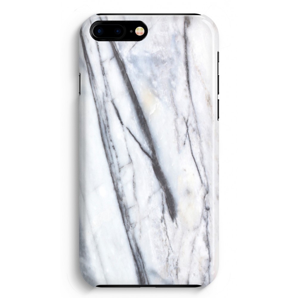 Apple Iphone 8 Plus Volledig Geprint Hoesje Hard Glossy Gestreepte Marmer apple kopen in de aanbieding