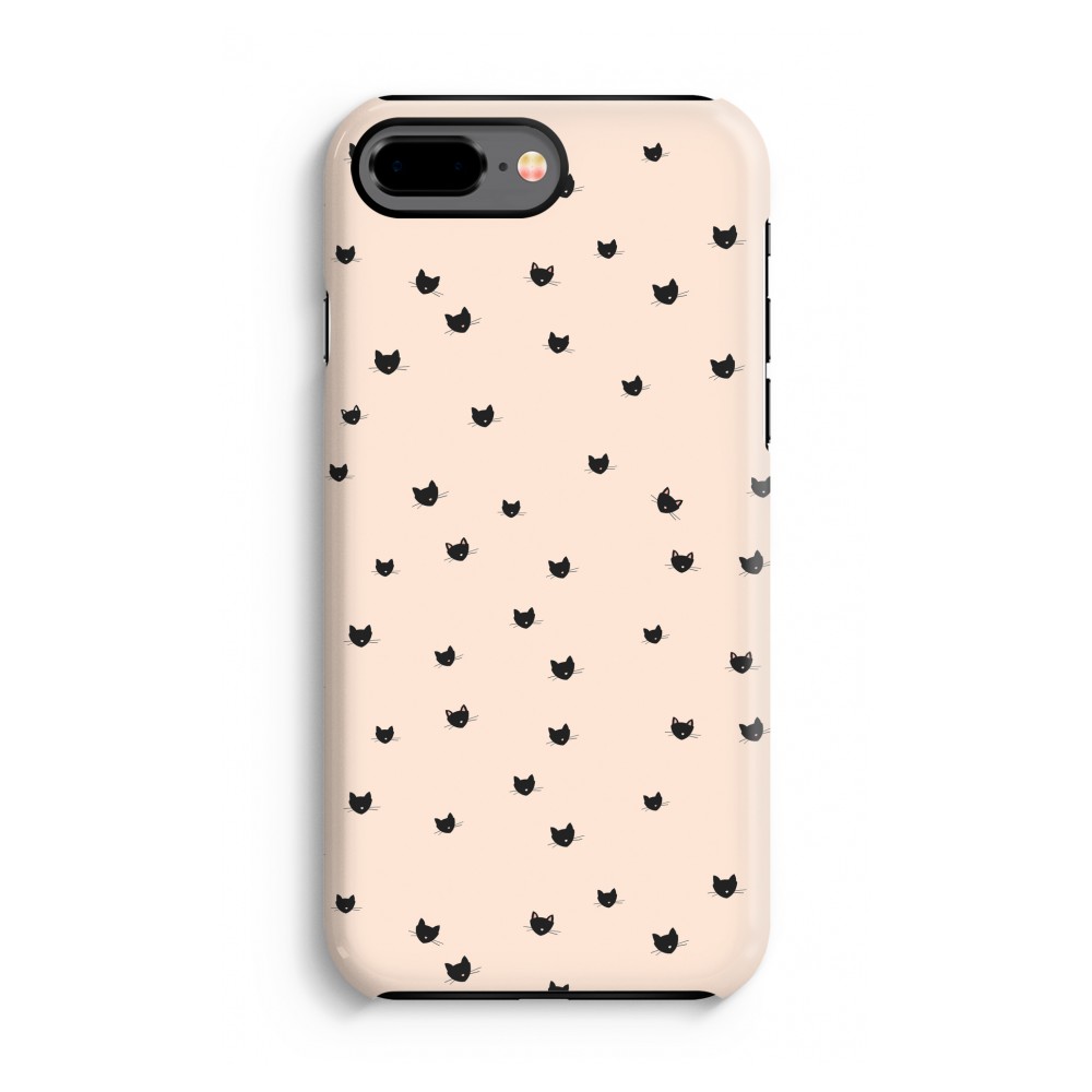 Apple Iphone 8 Plus Tough Case Kleine Kattenkopjes apple kopen in de aanbieding