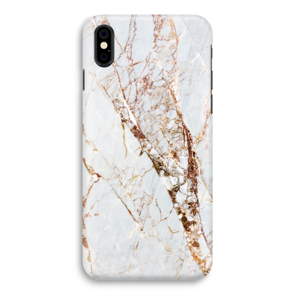 Apple Iphone X Volledig Geprint Hoesje Hard Glossy Goud Marmer apple kopen in de aanbieding
