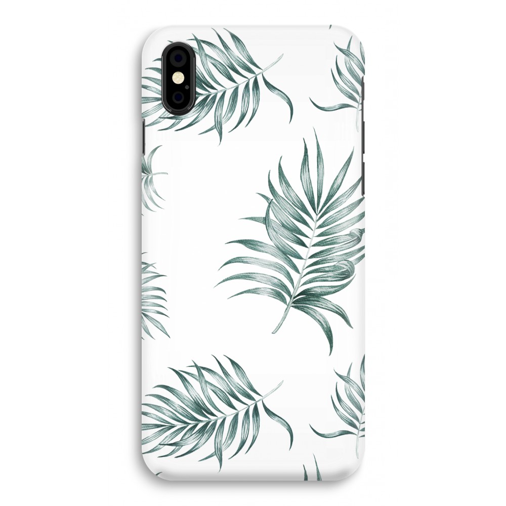 Apple Iphone X Volledig Geprint Hoesje Hard Glossy Simple Leaves apple kopen in de aanbieding