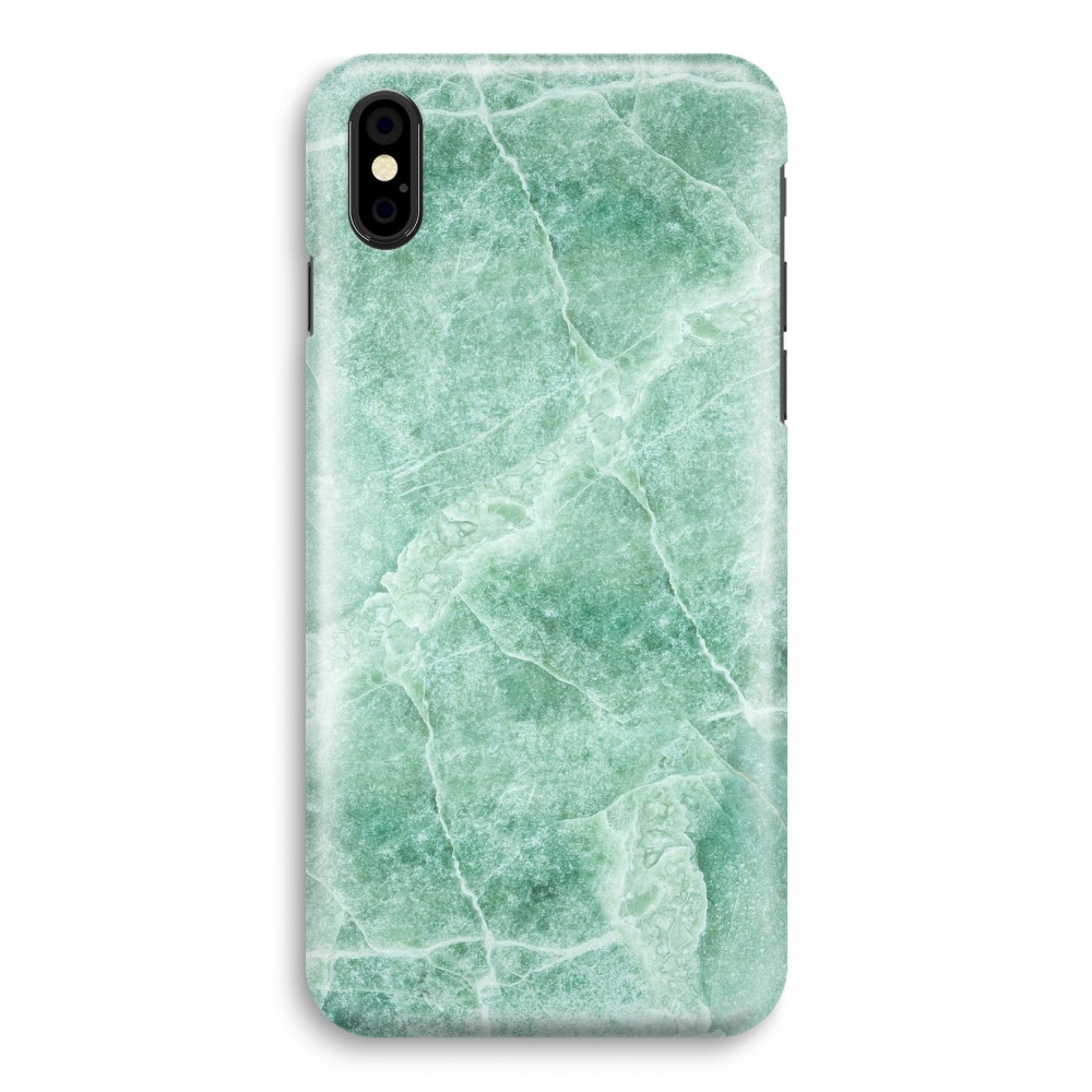 Apple Iphone Xs Volledig Geprint Hoesje Hard Glossy Groen Marmer apple kopen in de aanbieding