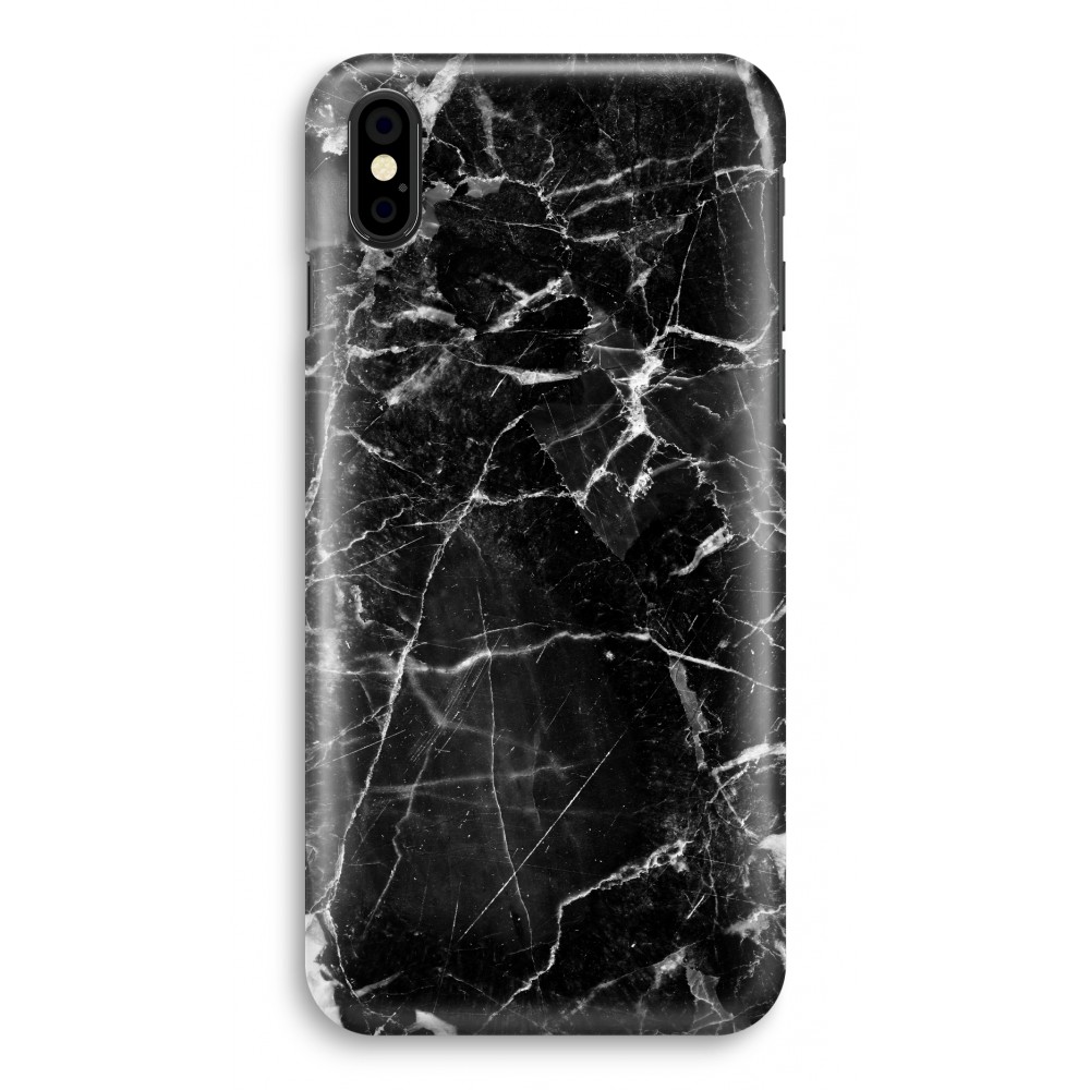 Apple Iphone Xs Volledig Geprint Hoesje Hard Glossy Zwart Marmer 2 apple kopen in de aanbieding
