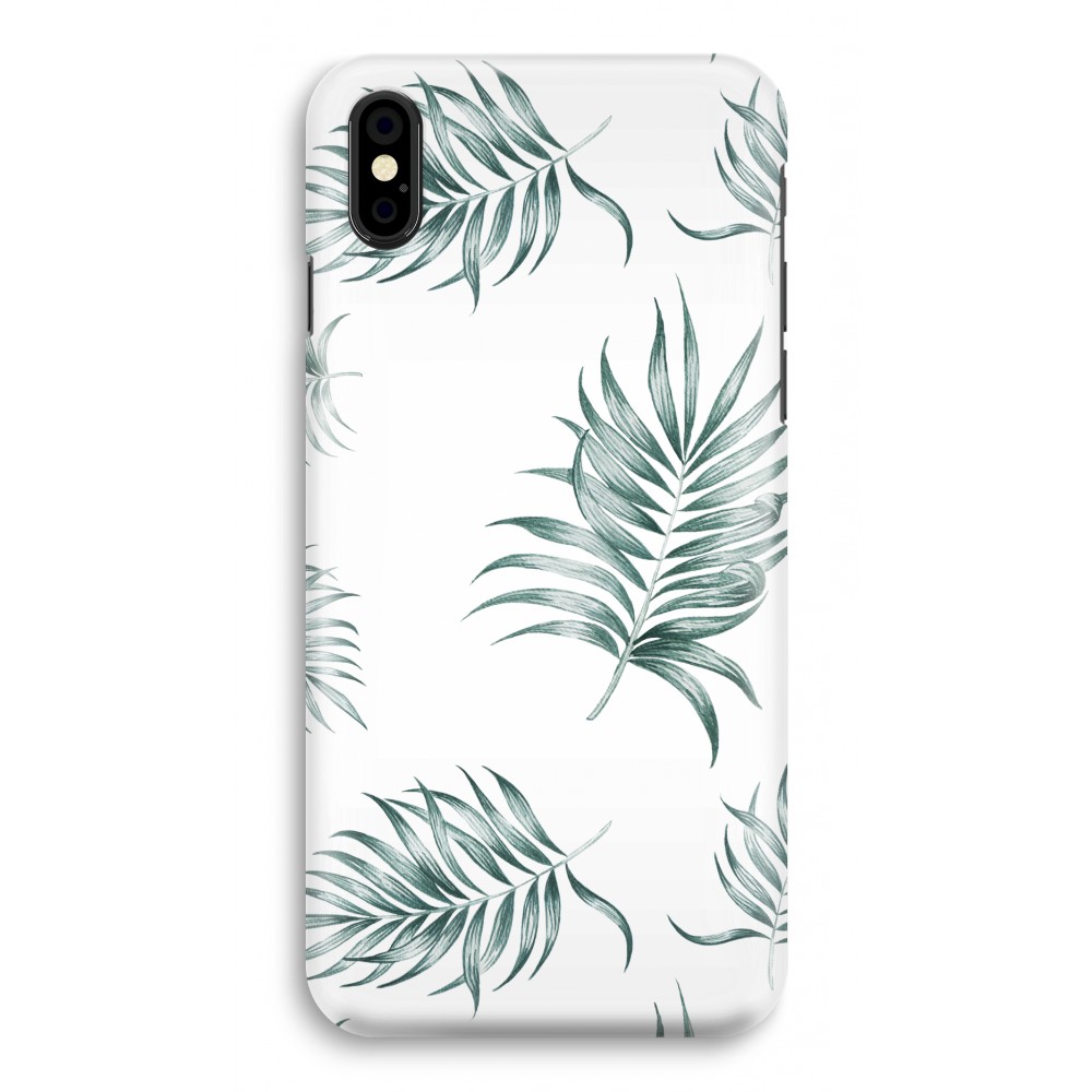 Apple Iphone Xs Volledig Geprint Hoesje Hard Glossy Simple Leaves apple kopen in de aanbieding