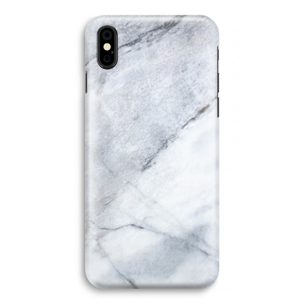 Apple Iphone Xs Volledig Geprint Hoesje Hard Glossy Witte Marmer apple kopen in de aanbieding