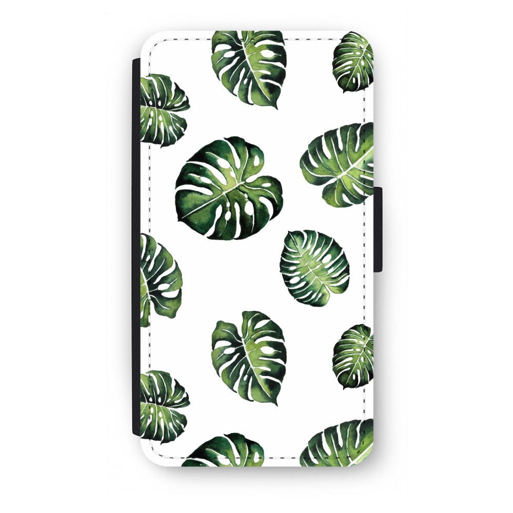 Motorola Moto G5 Flip Hoesje Tropische Bladeren motorola kopen in de aanbieding