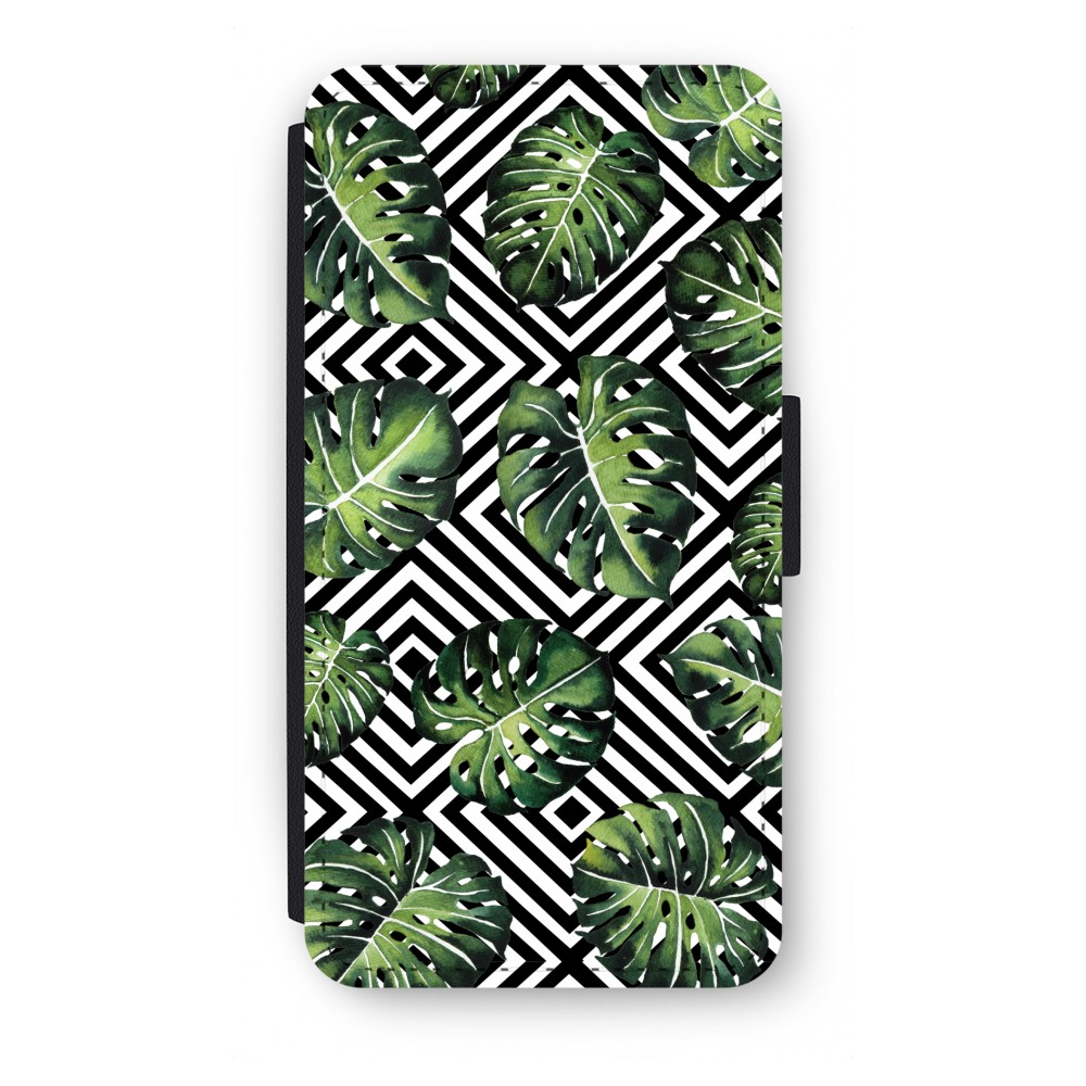 Motorola Moto G5 Plus Flip Hoesje Geometrische Jungle motorola kopen in de aanbieding