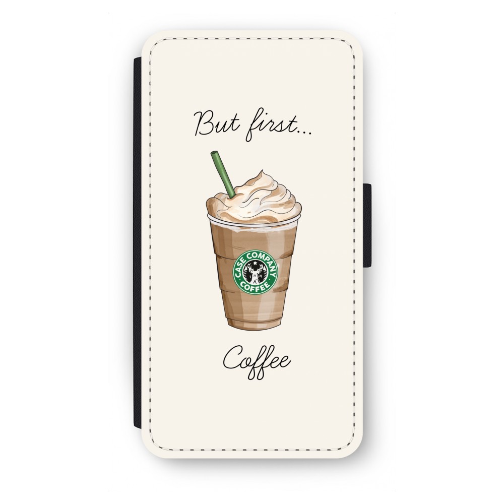 Motorola Moto G5 Plus Flip Hoesje But First Coffee motorola kopen in de aanbieding