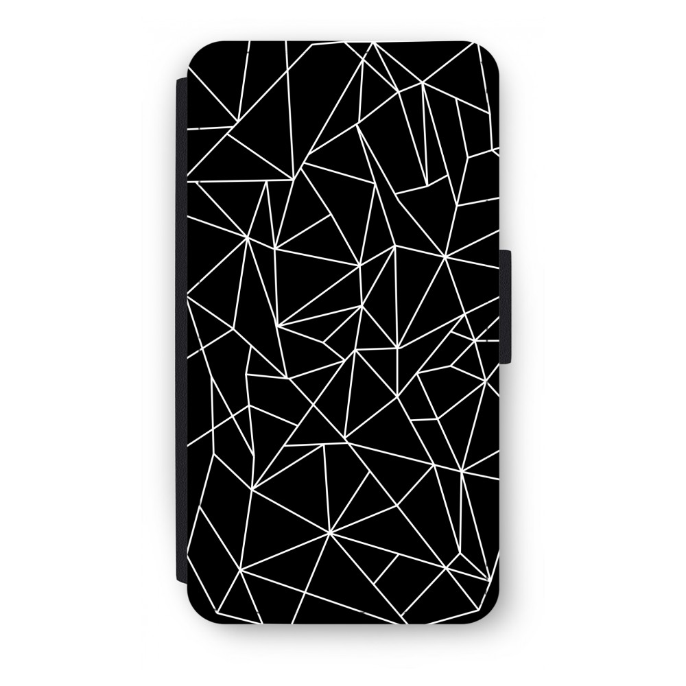 Oneplus 3 Flip Hoesje Geometrische Lijnen Wit oneplus kopen in de aanbieding