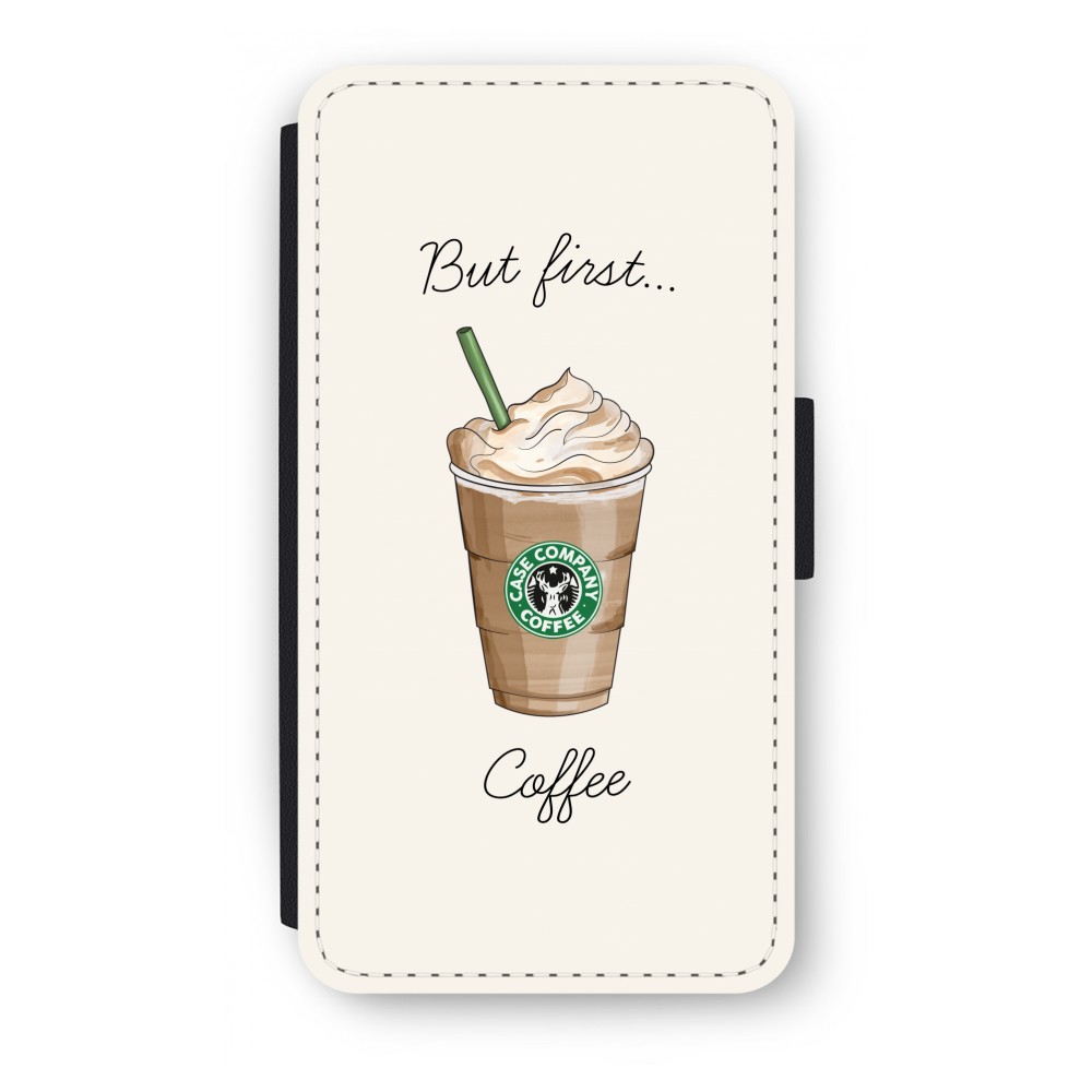 Oneplus 3 Flip Hoesje But First Coffee oneplus kopen in de aanbieding