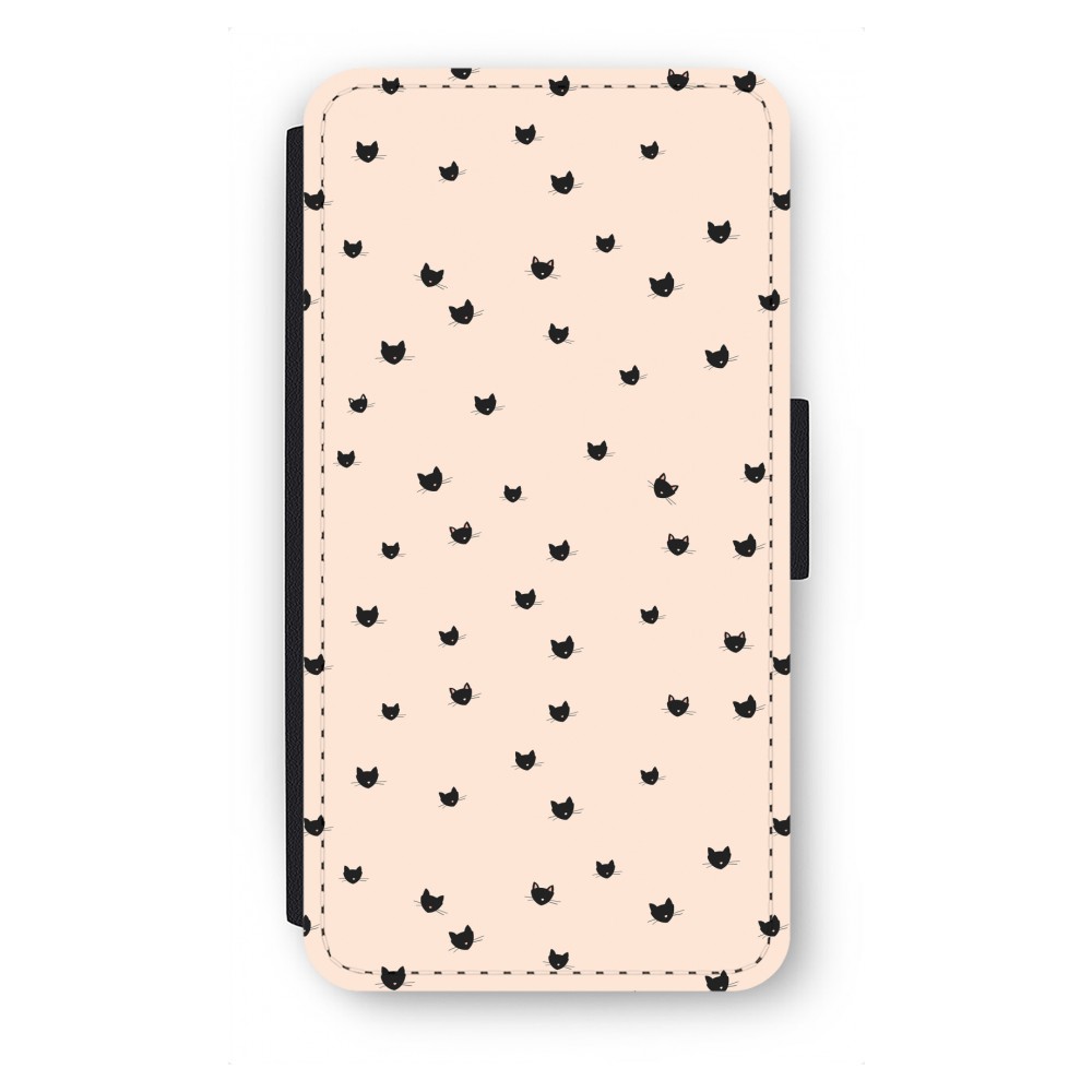 Samsung Galaxy A5 2015 Flip Hoesje Kleine Kattenkopjes samsung kopen in de aanbieding