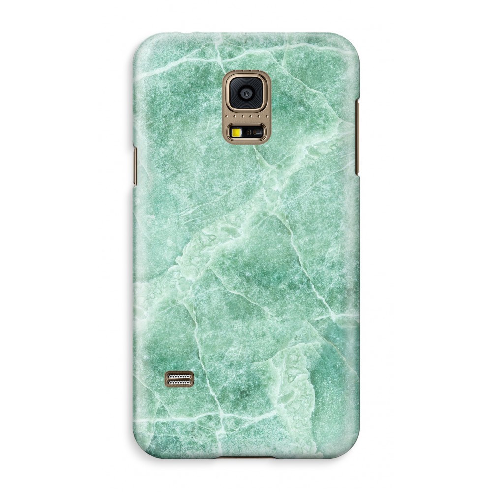 Samsung Galaxy S5 Mini Volledig Geprint Hoesje Hard Groen Marmer samsung kopen in de aanbieding