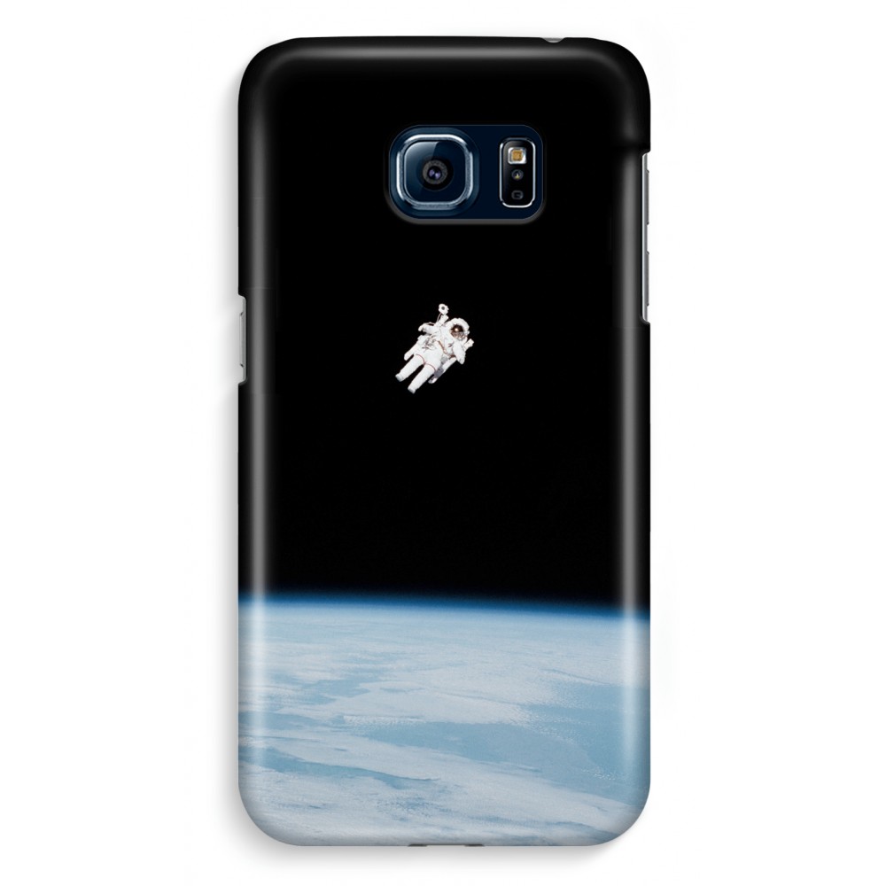 Samsung S6 Volledig Geprint Hoesje Hard Glossy Alone In Space samsung kopen in de aanbieding