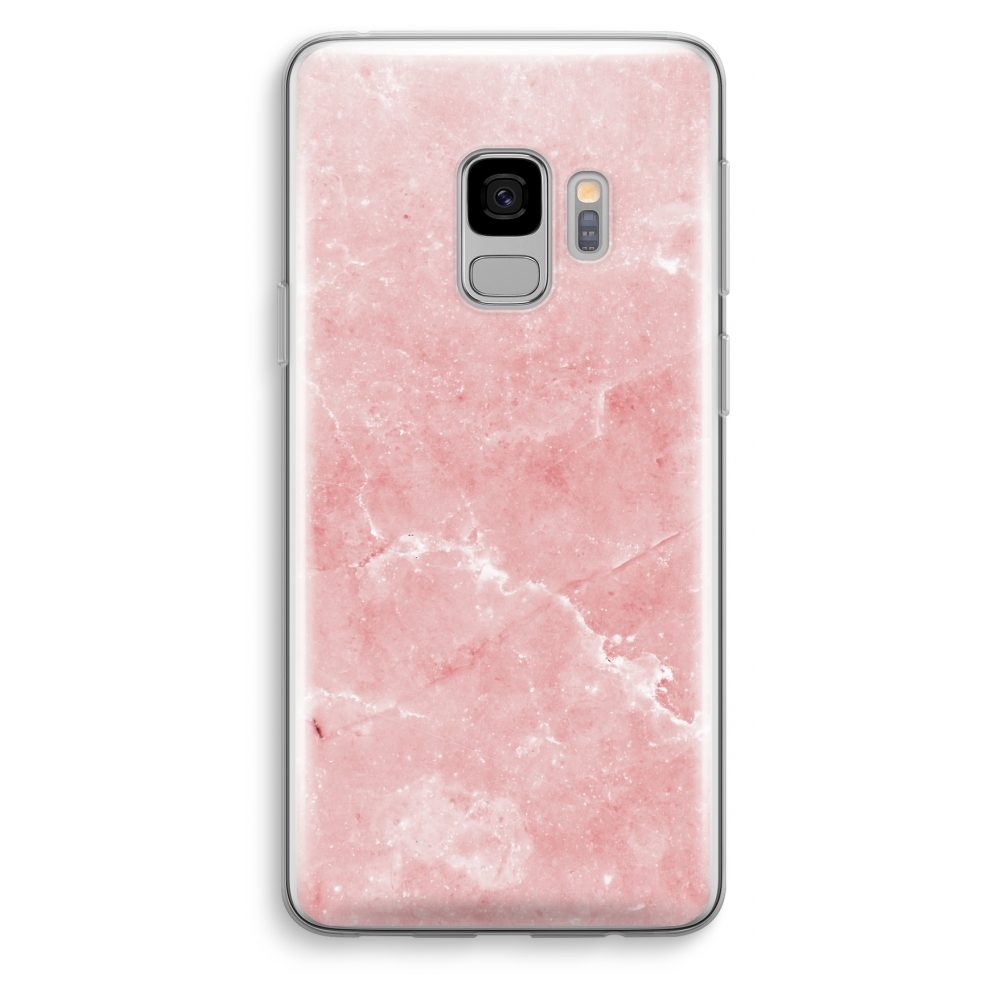 Samsung Galaxy S9 Transparant Hoesje Soft Roze Marmer samsung kopen in de aanbieding