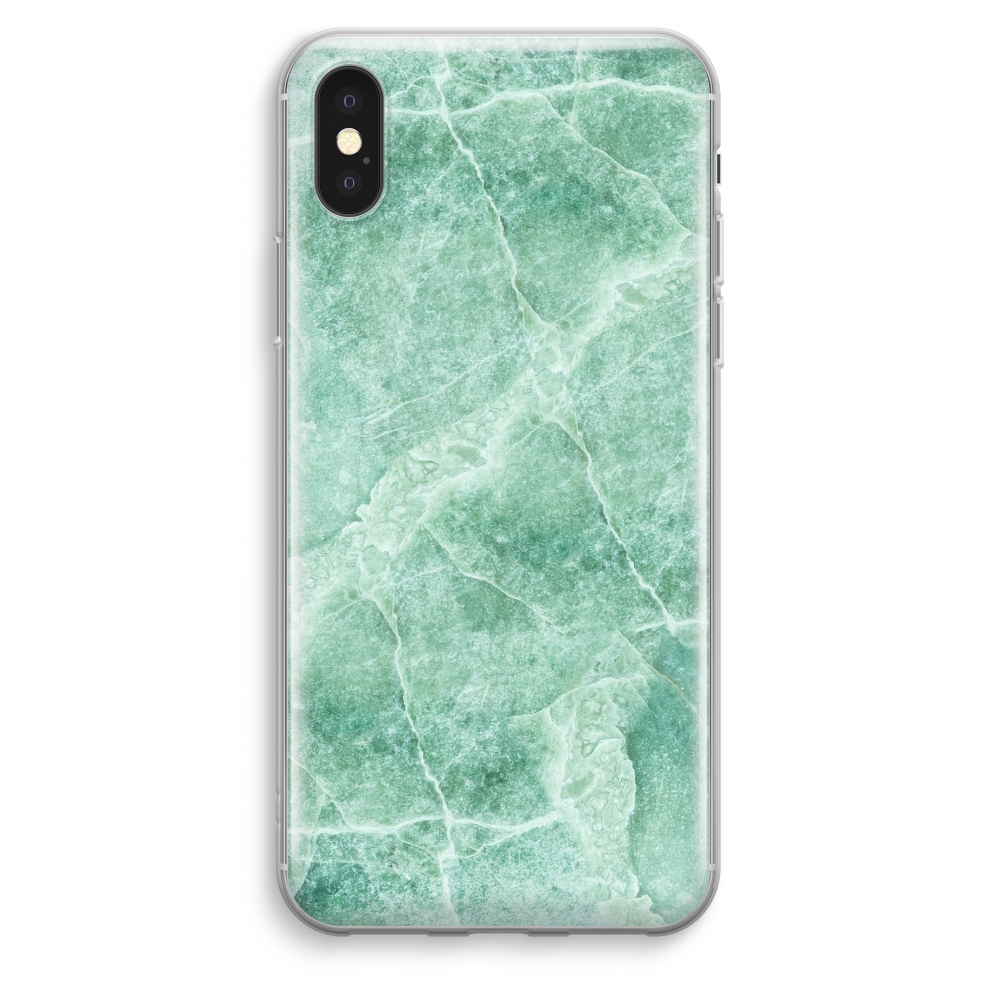 Apple Iphone Xs Max Transparant Hoesje Soft Groen Marmer apple kopen in de aanbieding Apple Iphone Xs Max Transparant Hoesje Soft Groen Marmer apple kopen in de aanbieding