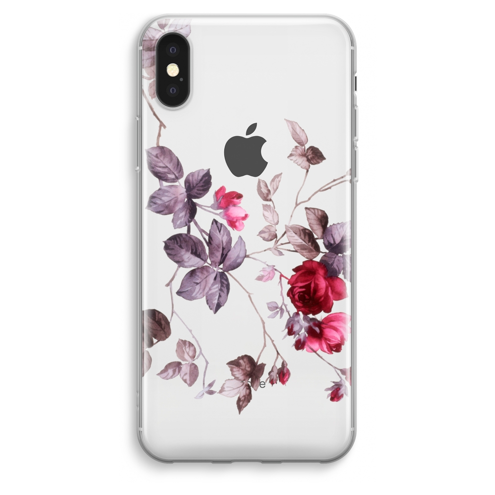 Apple Iphone Xs Max Transparant Hoesje Soft Mooie Bloemen apple kopen in de aanbieding