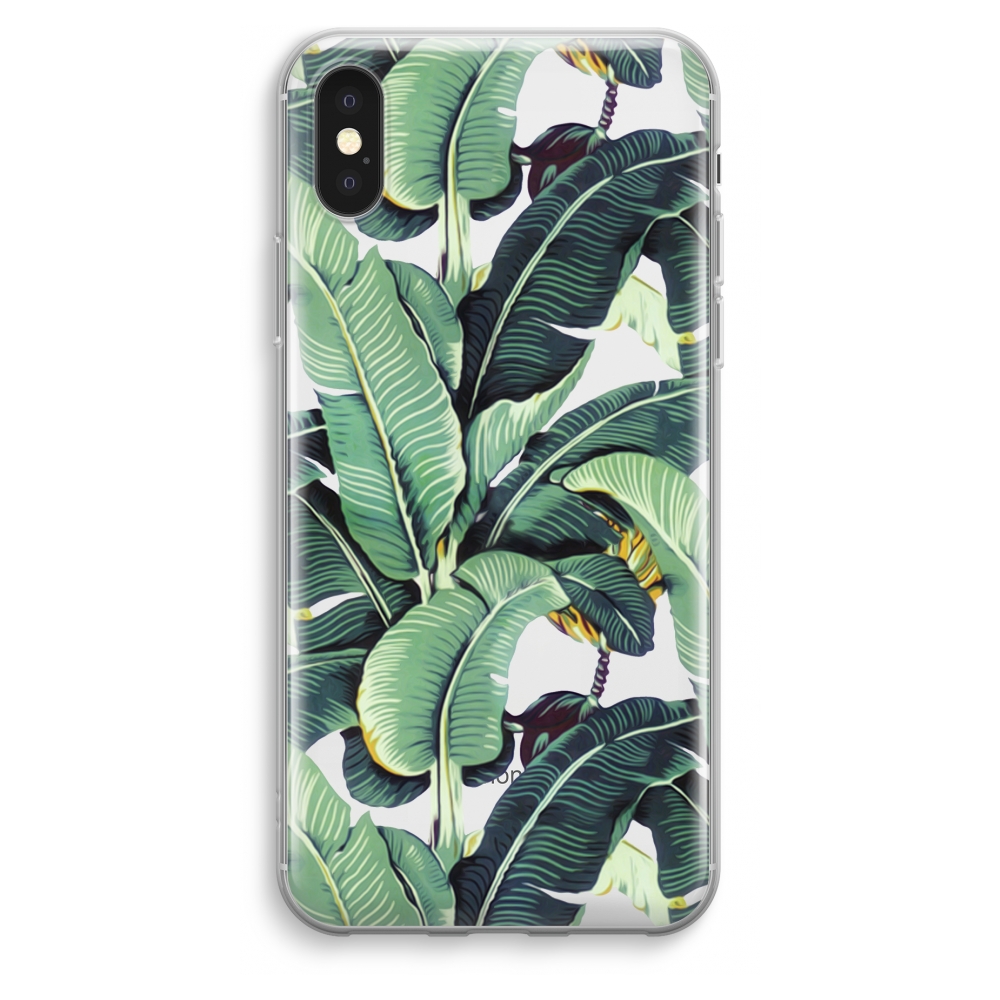 Apple Iphone Xs Max Transparant Hoesje Soft Bananenbladeren apple kopen in de aanbieding
