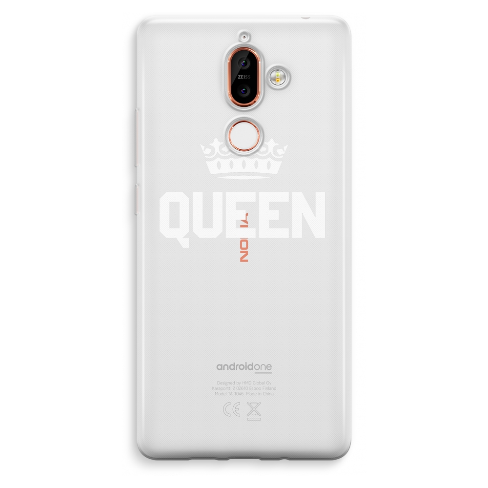 Nokia 7 Plus Transparant Hoesje Soft Queen Zwart nokia kopen in de aanbieding