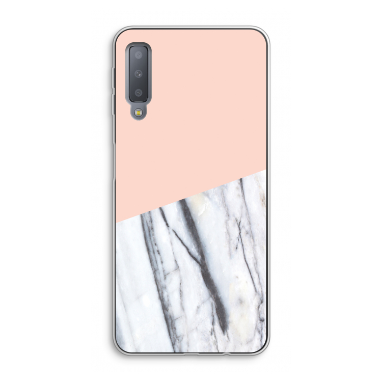 A touch of peach: Samsung Galaxy A7 (2018) Transparant Hoesje