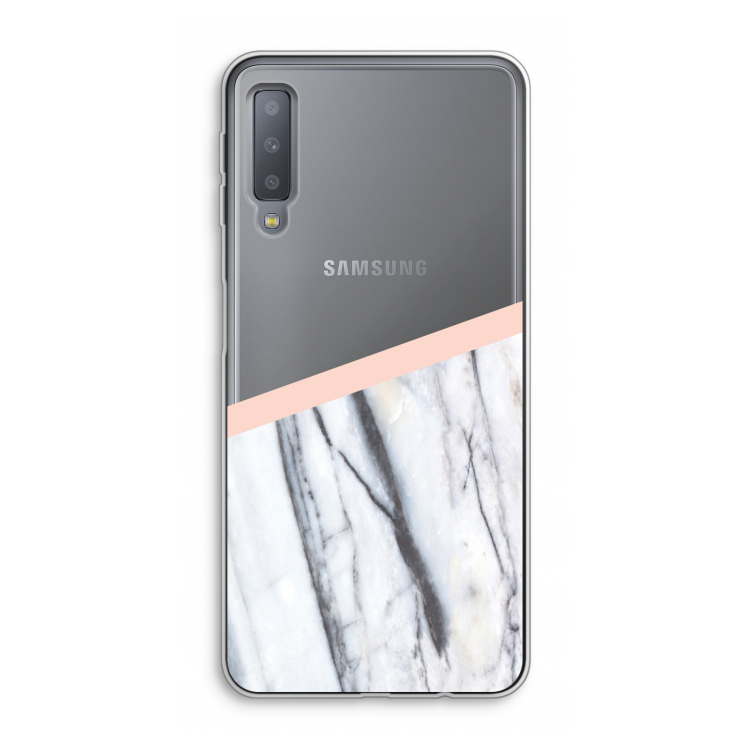 A touch of peach: Samsung Galaxy A7 (2018) Transparant Hoesje
