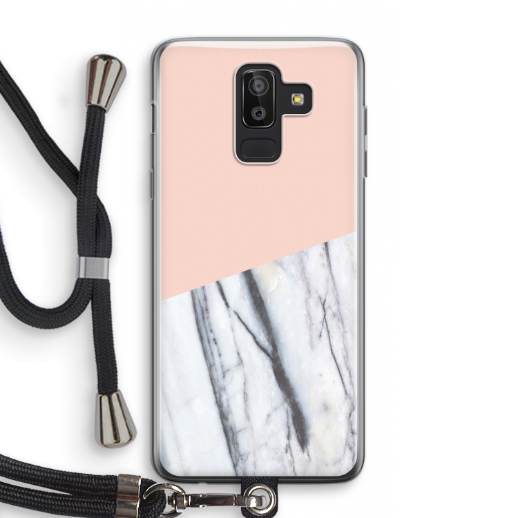 A touch of peach: Samsung Galaxy J8 (2018) Transparant Hoesje met koord