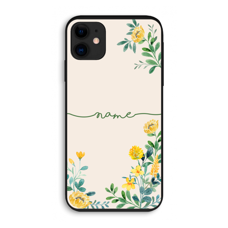 Gele bloemen: iPhone 11 Biologisch afbreekbaar hoesje