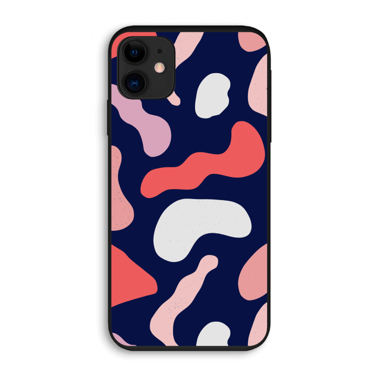 Memphis Shapes Pink: iPhone 11 Biologisch afbreekbaar hoesje