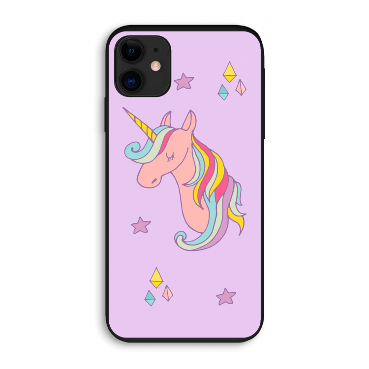 Roze eenhoorn: iPhone 11 Biologisch afbreekbaar hoesje