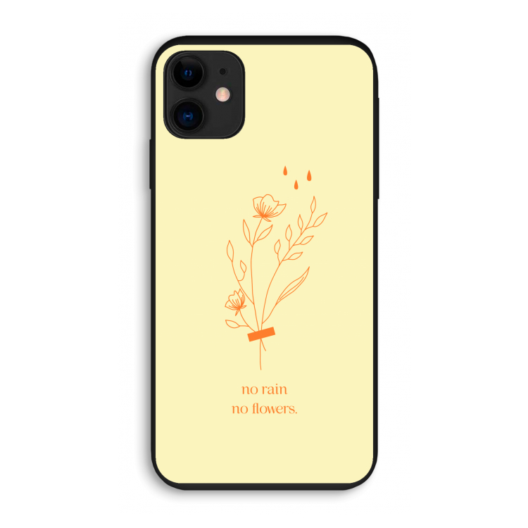 No rain no flowers: iPhone 11 Biologisch afbreekbaar hoesje