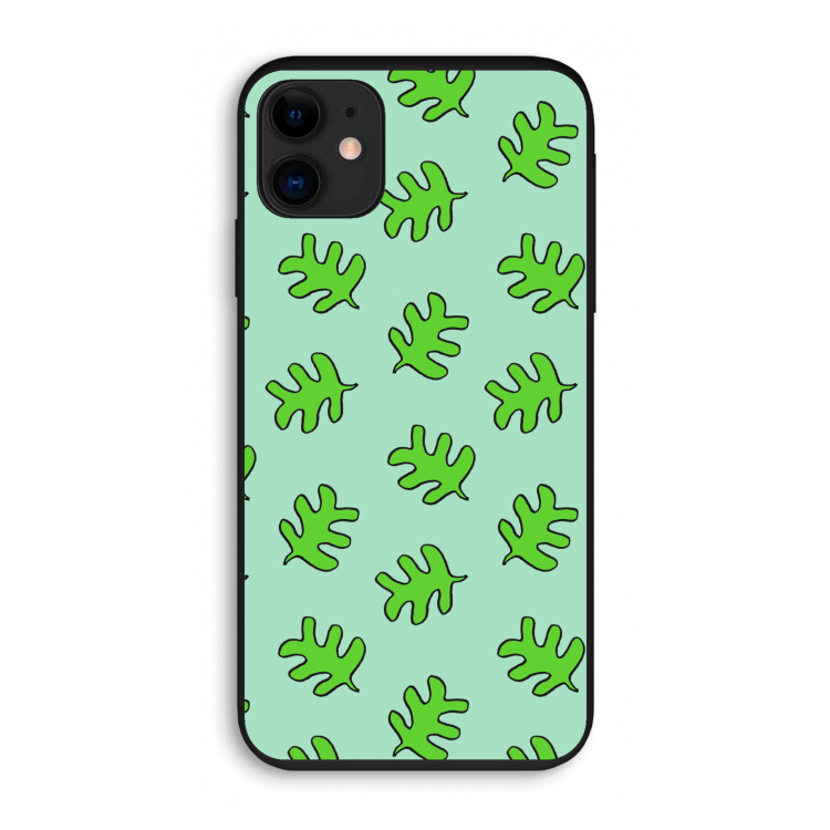 Groene blaadjes: iPhone 11 Biologisch afbreekbaar hoesje