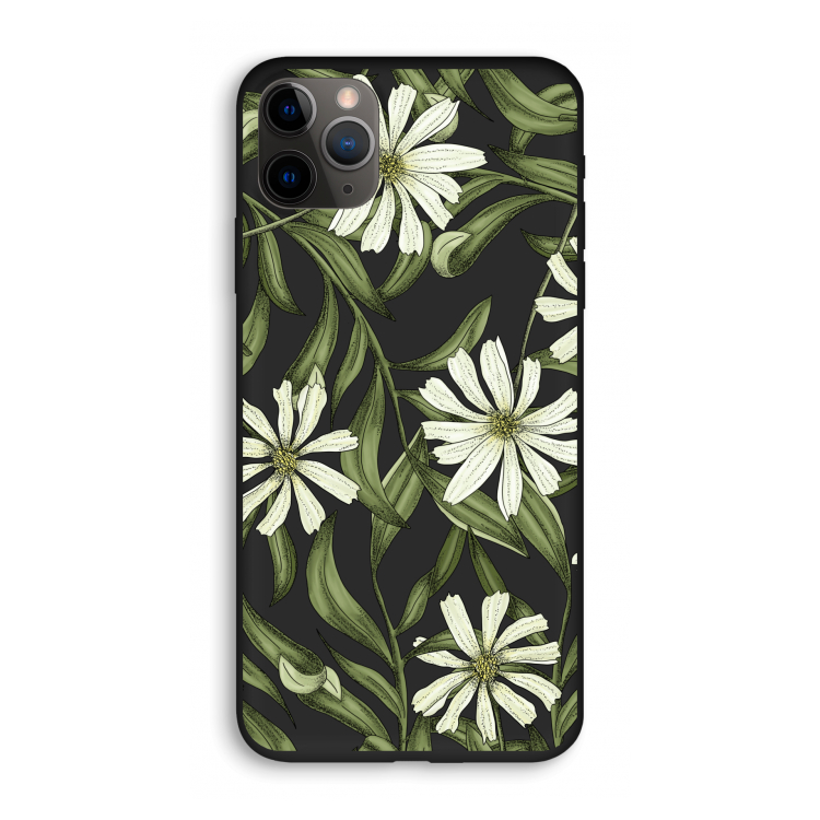 Wit bloemenpatroon: iPhone 11 Pro Biologisch afbreekbaar hoesje
