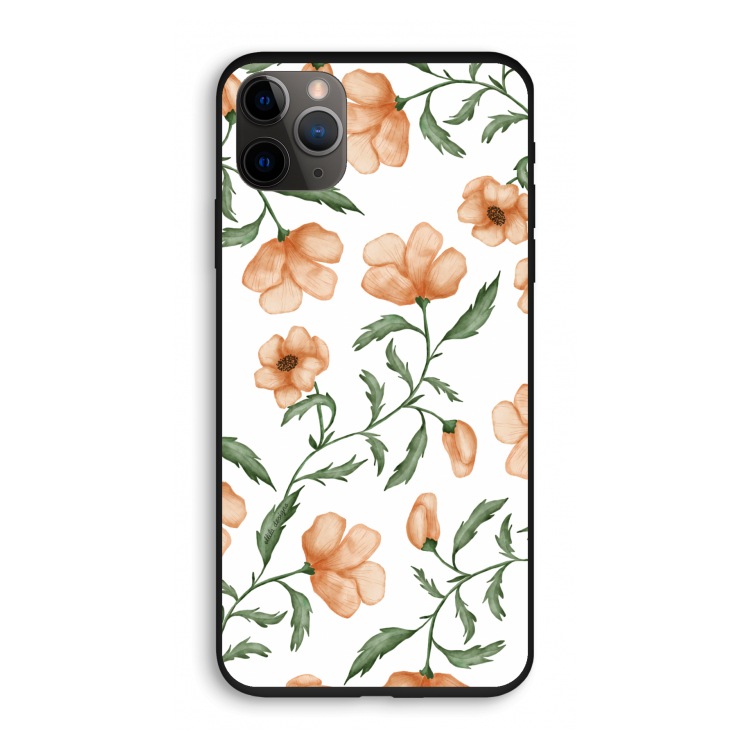 Peachy flowers: iPhone 11 Pro Biologisch afbreekbaar hoesje